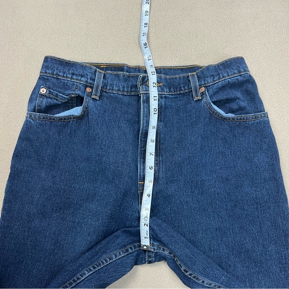 Vtg Levi's 551 Jeans Womens 14P Dark Wash Blue USA 90s Relaxed Tapered High Rise - Picture 4 of 9